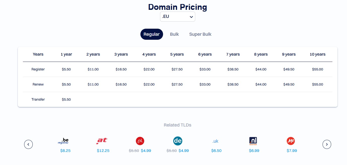 de, eu, uk, pl, დომენები